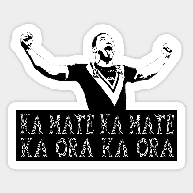 New Zealand Rugby League - Benji Marshall - HAKA Sticker by OG Ballers